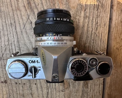 Olympus OM-1 35mm Film SLR Manual Camera + Zuiko 50mm f1.8 Lens; Parts/Repair - Image 1 of 4