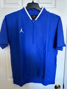 Jordan Mens Small Short-Sleeve Football Coaches Jacket Royal Blue CV5858-493 NEW - Picture 1 of 4