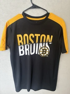 NHL Official Mens Boston Bruins Short Sleeve T-Shirt Black Size Medium Hockey - Picture 1 of 7