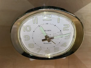 Big Ben Westclox White Face Vintage Working Alarm Clock Glow in the Dark - Picture 1 of 7