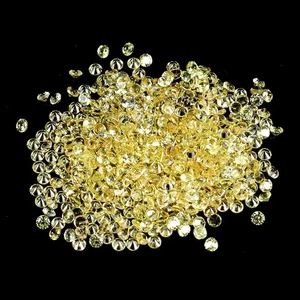 Round Diamond Cut Natural Top Yellow Sapphire Lot 492pcs 3.07ct 1.1mm Gemstone - Picture 1 of 14