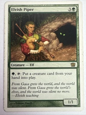 1x Moderately Played, English, Elvish Piper - Eighth Edition - MTG - Image 1 of 2
