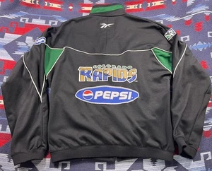 Vintage Reebok MLS Colorado Rapids Full Zip Warm Up Team Issued Track Jacket L - Picture 1 of 14