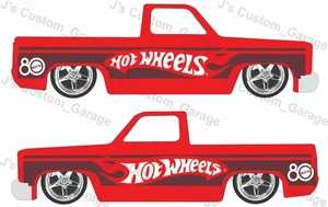 80's red 83 Silverado 1/64 custom water slide decal for Hot Wheels - Picture 1 of 1