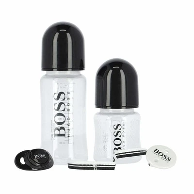 BOSS Baby Bottles & Dummy Set - Black - Image 1 of 4