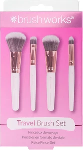 - Set Di Pennelli Da Trucco Da Viaggio, Colore: Bianco E Oro - Foto 1 di 12