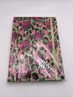 Betsey Johnson Journal 8" Designer Notebook PINK ROSES Cottagecore Lined Pages  - Image 1 of 4