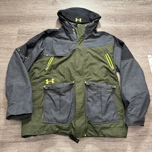 Under Armour Giacca Uomo XL Verde Grigio Coldgear Infrarossi Sci Neve Storm Parka - Foto 1 di 9