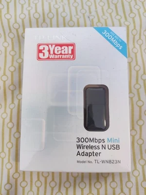 TP LINK 300MBPS MINI WIRELESS N USB ADAPTER 2.4GHZ TL-WN823N Ver 1.2 - Image 1 of 4