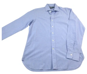 Polo Ralph Lauren Regent Dress Shirt Mens 16 Blue Formal Long Sleeve Button-Up - Picture 1 of 6