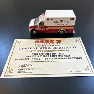 Code 3 FDNY Ford E-350 - RAC Unit Ambulance 4 - Good for Restoration - Picture 1 of 6