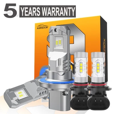 For Mercury Mountaineer Sport Utility 2007-2010 LED Headlight Fog Light Bulbs A+ - Image 1 of 4