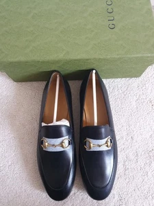 New Gucci Jordaan Women's Black Horsebit Loafers UK 4 EU 37 US 7 £820 - Picture 1 of 15