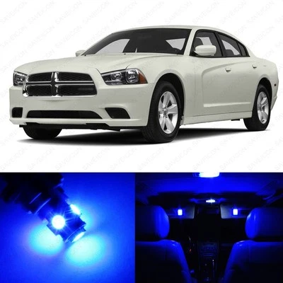 19 x Blue LED Interior Light Package For 2011 - 2014 Dodge Charger + PRY TOOL - Image 1 of 4