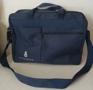Vintage Blue Hasselblad Retro Camera Travel Canvas Shoulder Bag 15" x 11" x4" - Picture 1 of 6