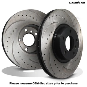 DISCOS DE FRENO DELANTEROS PERFORADOS RANURADOS 348MM BMW X5 E70 07-13 - Imagen 1 de 8