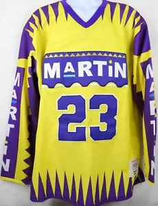 Headgear Classics Martin Purple Yellow Hockey Jersey Men's Size M - Picture 1 of 4