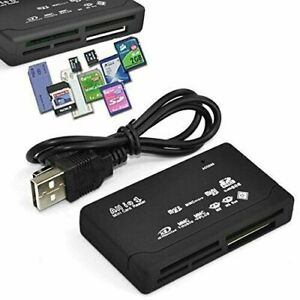 26-In-1 Mini USB 2.0 High-Speed Black Memory Card Reader for CF XD SD MS SDHC