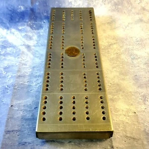 Holz Krippenbrett Metall umwickelt 1929 eingebettet Pfennig 1965 Brett ohne Heringe - Bild 1 von 9