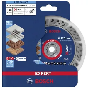 Bosch EXPERT MultiMaterial X-LOCK Diamanttrennscheibe für Beton, Stahlbeton usw. - Bild 1 von 2