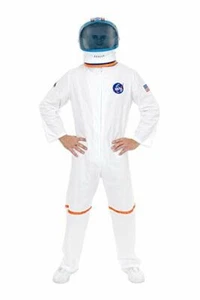 Charades Astronaut Flight Suit White Plus Size Adult Halloween Costume CH52034 - Picture 1 of 3