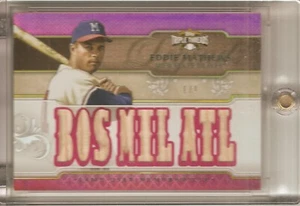 2014 TOPPS TRIPLE THREADS EDDIE MATHEWS RELIC BASEBALL CARD  1/1 - Picture 1 of 1