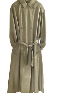 SANYO  A Khaki Mens Trench/Rain Coat Un Lined Double Breasted  Size 40/42 Long