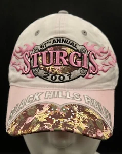 Sturgis South Dakota Motorcycle Rally 2007 Hat Pink Camouflage Black Hills 67th - Picture 1 of 20