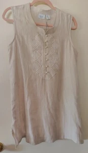 Antibes Blanc Embroidered Sleeveless Top M New ! - Picture 1 of 5