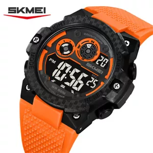 SKMEI Sport Watch Men Military Watch LED Digital Countdown Boys Girls Wristwatch - Picture 1 of 30