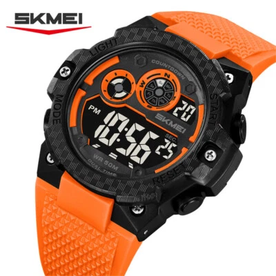 SKMEI Sport Watch Men Military Watch LED Digital Countdown Boys Girls Wristwatch - Image 1 of 4