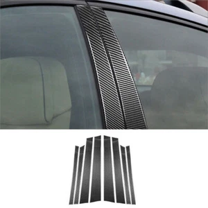 8Pcs Carbon Fiber Door Window B-pillars Cover Trim For BMW X5 F15 2014-2018 - Picture 1 of 12