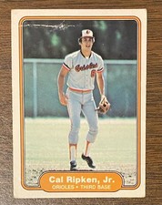 CAL RIPKEN, JR. 1982 FLEER ROOKIE BASEBALL CARD # 176 HOF BALTIMORE ORIOLES
