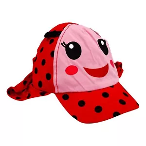 Toddler Sun Protection Hat (Lady Bug) Summer Beach Cap With Neck Flap UPF 50+ - Picture 1 of 6