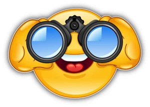 Smile Binoculars Car Bumper Sticker Decal "SIZES'' - Picture 1 of 1