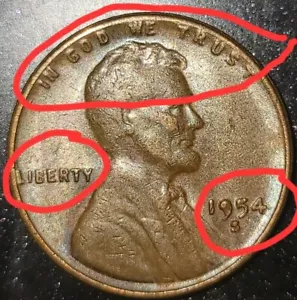 1954-S Die Chip - Picture 1 of 4