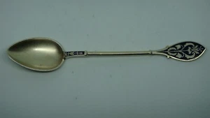 ANTIQUE DAVID ANDERSEN STERLING SILVER ENAMEL DEMITASSE SPOON 1888-1925 - Picture 1 of 5