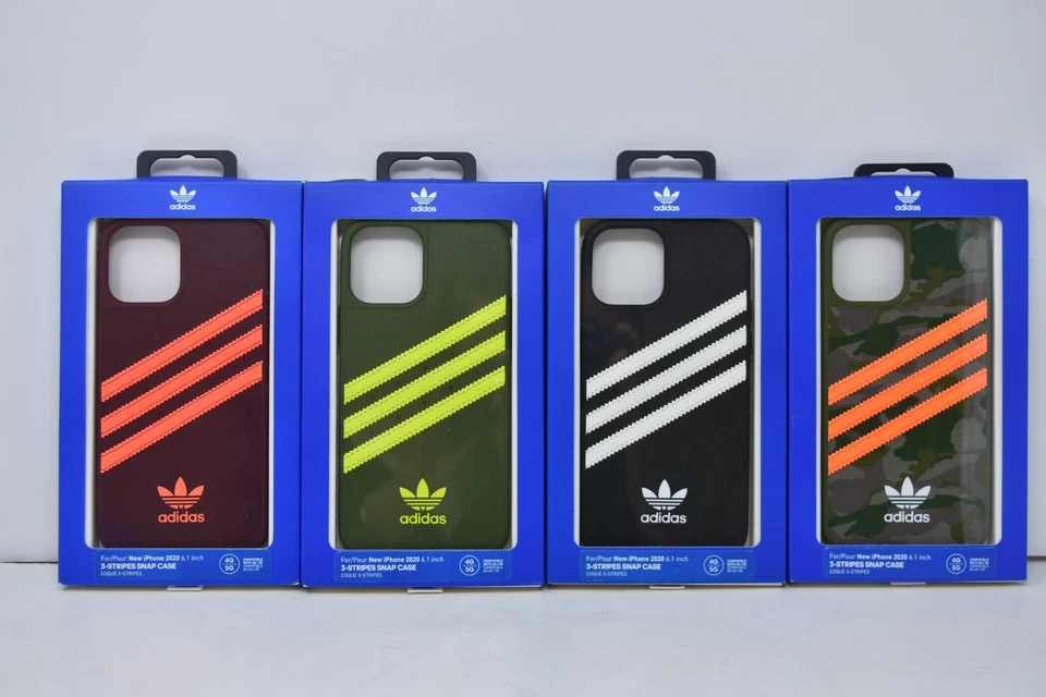 Adidas Funda a Presión 3 Rayas para Apple iPhone 12 / iPhone 12 Pro 6.1 pulgadas Nueva Foto 1 de 1