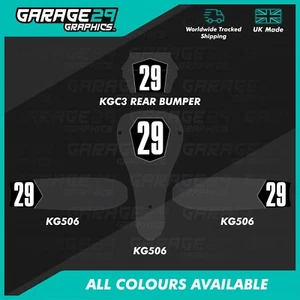 KG506 NUMBER PLATE STICKER KIT - KARTING NUMBER KIT - CUSTOMISABLE - Picture 1 of 3