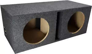 Car Audio Doppio 10" Ventilato Subwoofer Stereo Sub Box Contenitore Portato 5/8" MDF - Foto 1 di 5