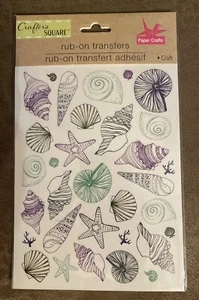 Crafters Square Rub On Transfers Papier Handwerk Meeresmuscheln - Bild 1 von 2