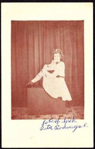RITA RODRIGUE VINTAGE SIGNED AUTOGRAPH TAP DANCER POSTCARD - Picture 1 of 1