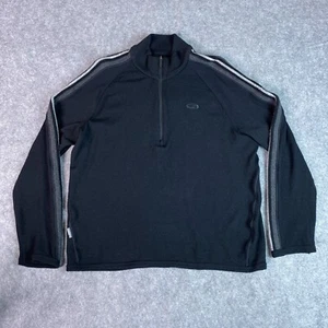 Icebreaker Pullover Herren Medium schwarz 1/4 Zip Merinowolle Strickpullover Outdoor - Bild 1 von 12