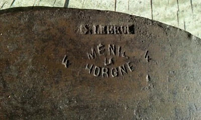 Belle ancienne serpe forgée 19ème signée origine Menil-la-horgne - Photo 1/4