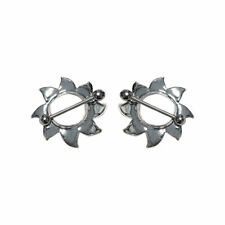 Nipple Shields Surgical Steel Tribal Blade Design 14g - Sold as a pair