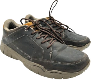 crocs men's 203392 swiftwater brown leather lace-up hiking shoes size 11 - Picture 1 of 12