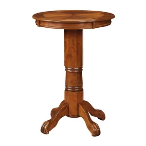 Boraam Wood Florence Pub Table in Walnut Finish - Picture 1 of 7