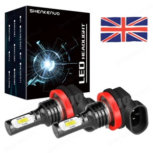 2X H8 50W 6000K Xenon Effect White For BMW Angel Eyes Halo Rings Foglight Bulbs - Picture 1 of 11
