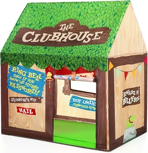 Kids Play Tent Indoor Clubhouse - Roll-Up Door & Windows, Toddler Size - Picture 1 of 12