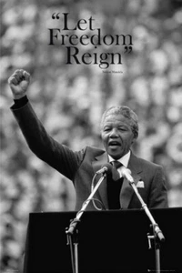 NELSON MANDELA POSTER Let Freedom Reign RARE HOT NEW - Picture 1 of 1